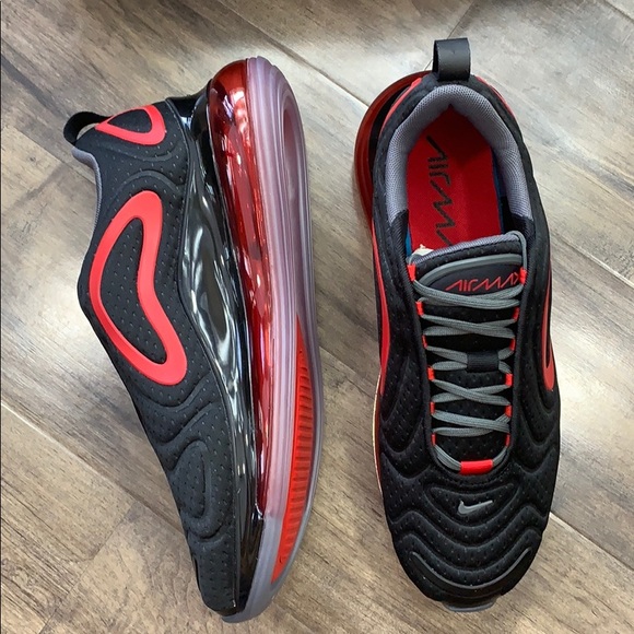 NIKE AIR MAX 720 Black/University Red-Black men’s - Picture 15 of 16